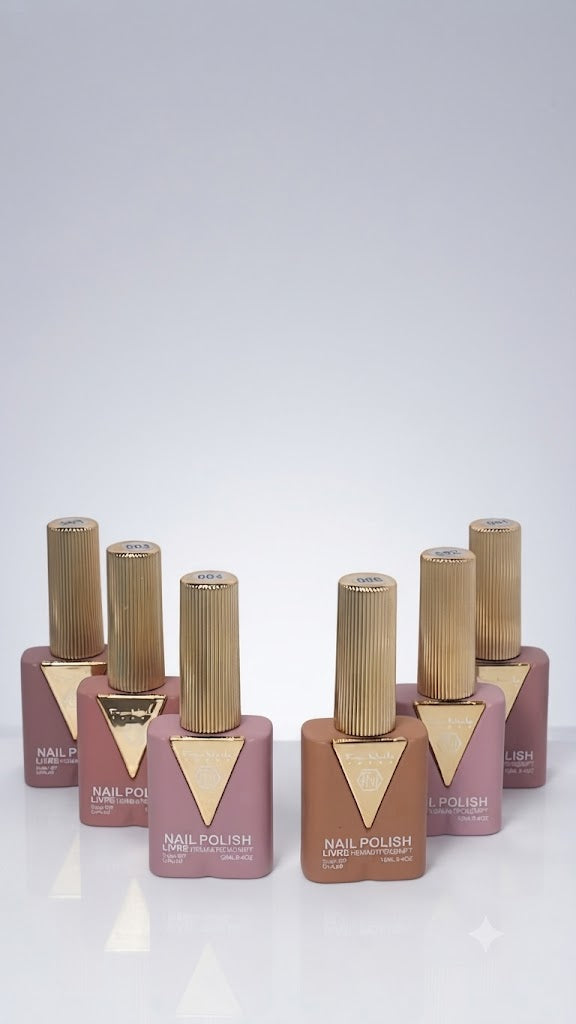 KIT ESMALTE EM GEL 12ML COLEÇAO NUDE ESSENCIAL - FAN NAILS