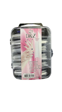 TIPS EXTRA LONGA  BAILARINA TRANSPARENTES 100UND  -D&Z INVILA - Tudo para unhas em gel