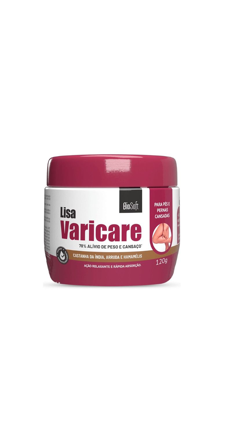 CREME  LISA VARICARE 120G  -BIOSOFT INVILA - Tudo para unhas em gel