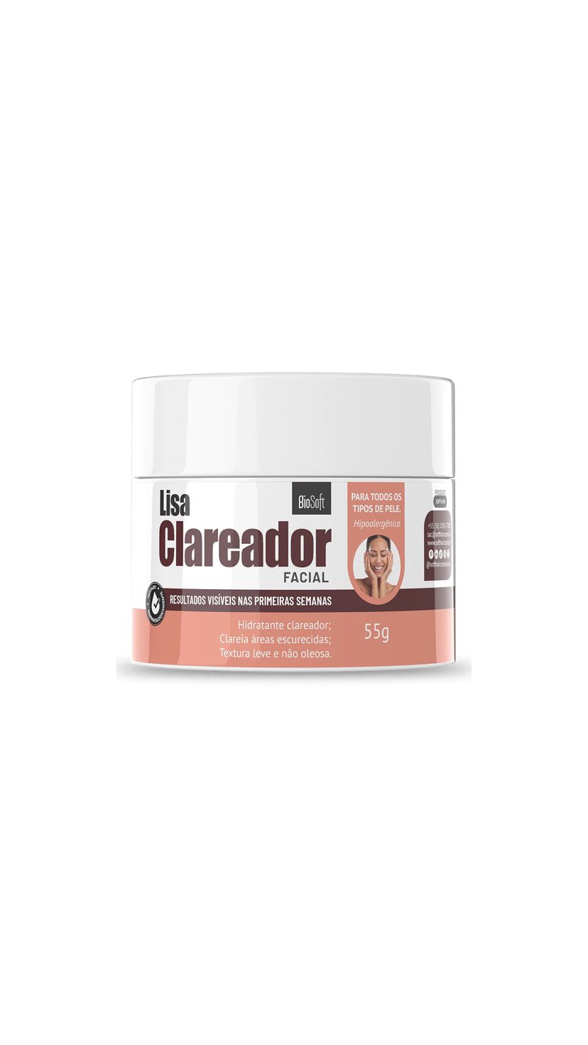 CLAREADOR FACIAL 55G -BIOSOFT INVILA - Tudo para unhas em gel