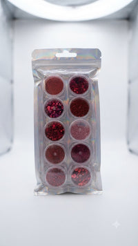 KIT DE GLITTER PARA UNHAS 12UNIDADES - INVILA