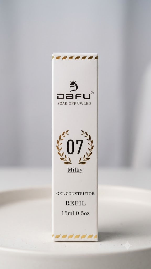GEL CONSTRUTOR REFIL 07 MILKY 15ML - DAFU
