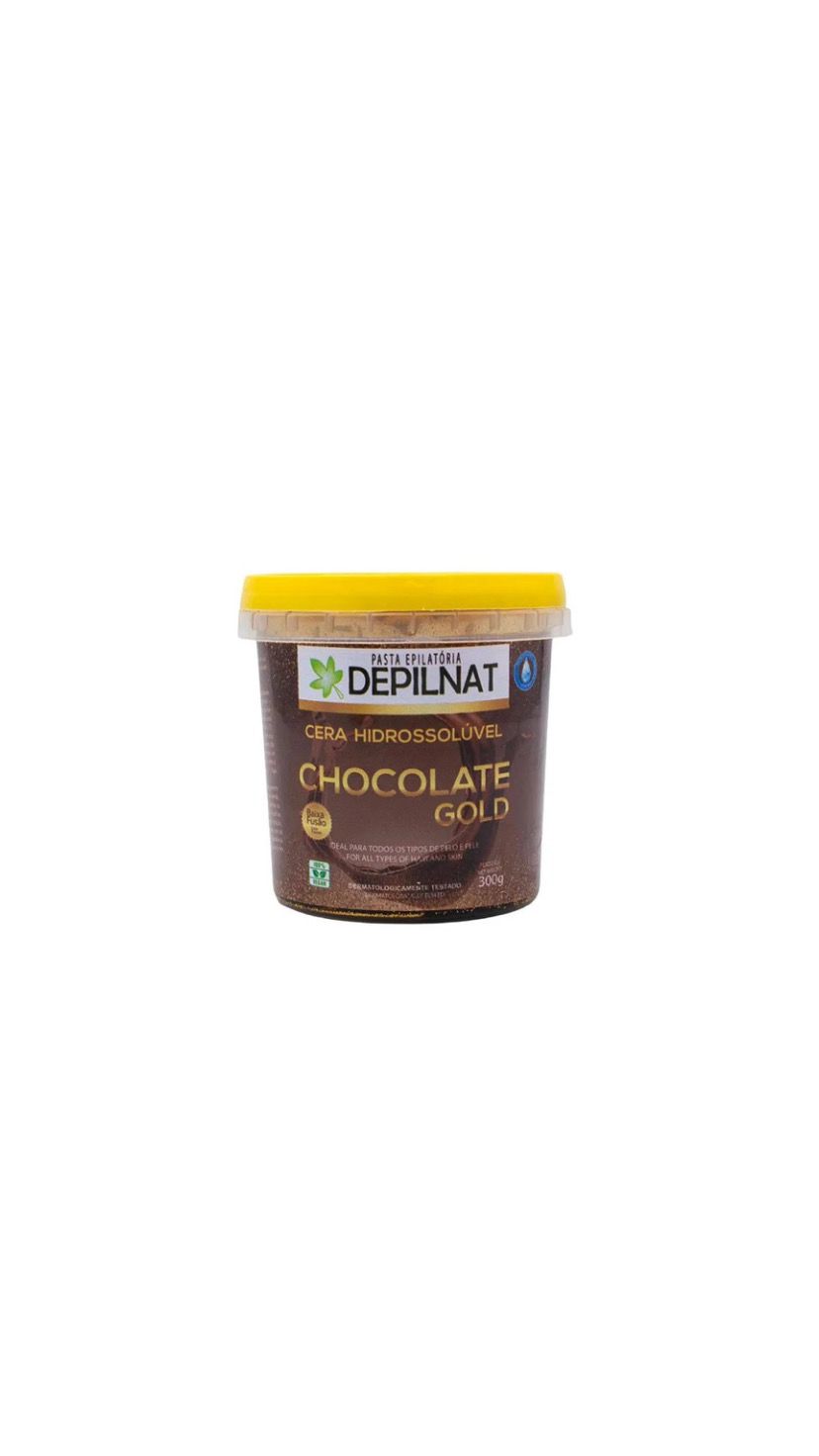 CERA HIDROGEL CHOCOLATE GOLG 300G -DEPILNAT INVILA - Tudo para unhas em gel