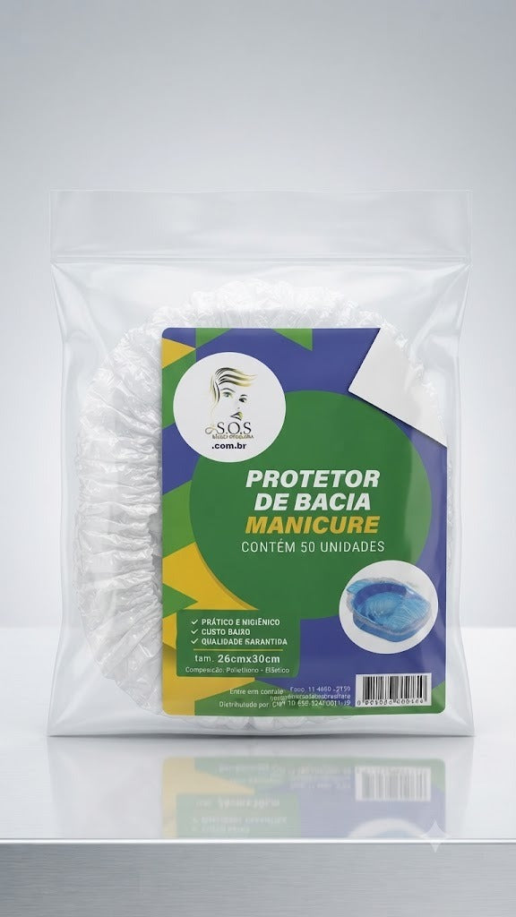 PROTETOR DE BACIA PARA MANICURE 50UNIDADES - SOS BELEZA BRASILEIRA