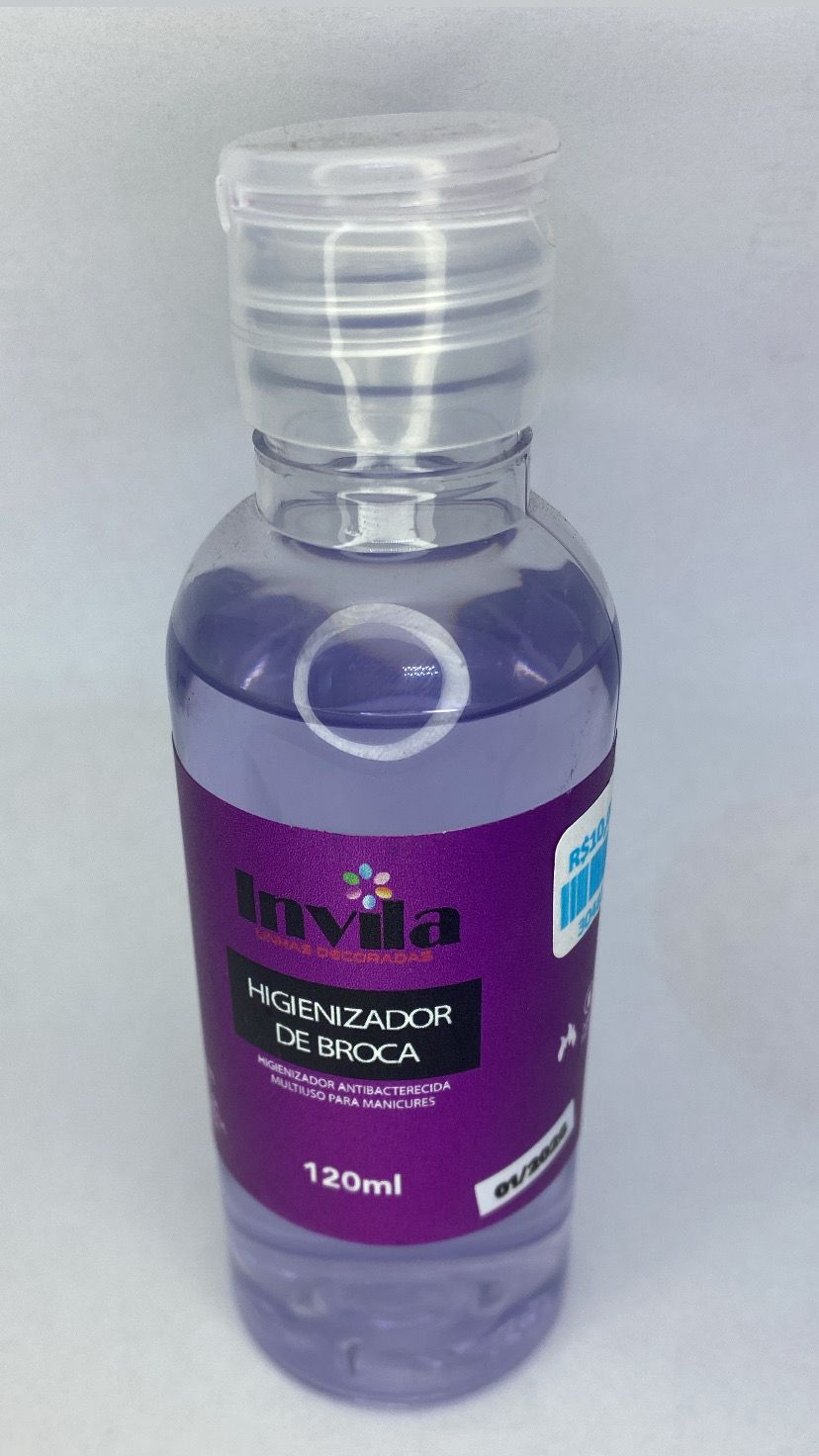 HIGIENIZADOR DE BROCA 120ML  - INVILA INVILA - Tudo para unhas em gel