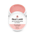 GEL REAL LOVE COM GLITER 8 NUDE PINK 15ML INVILA - Tudo para unhas em gel