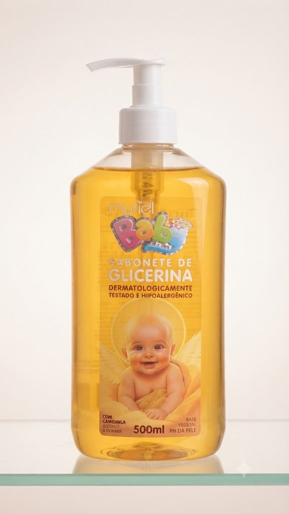 SABONETE LÍQUIDO DE GLICERINA COM CAMOMILA 500ML - MURIEL BABY