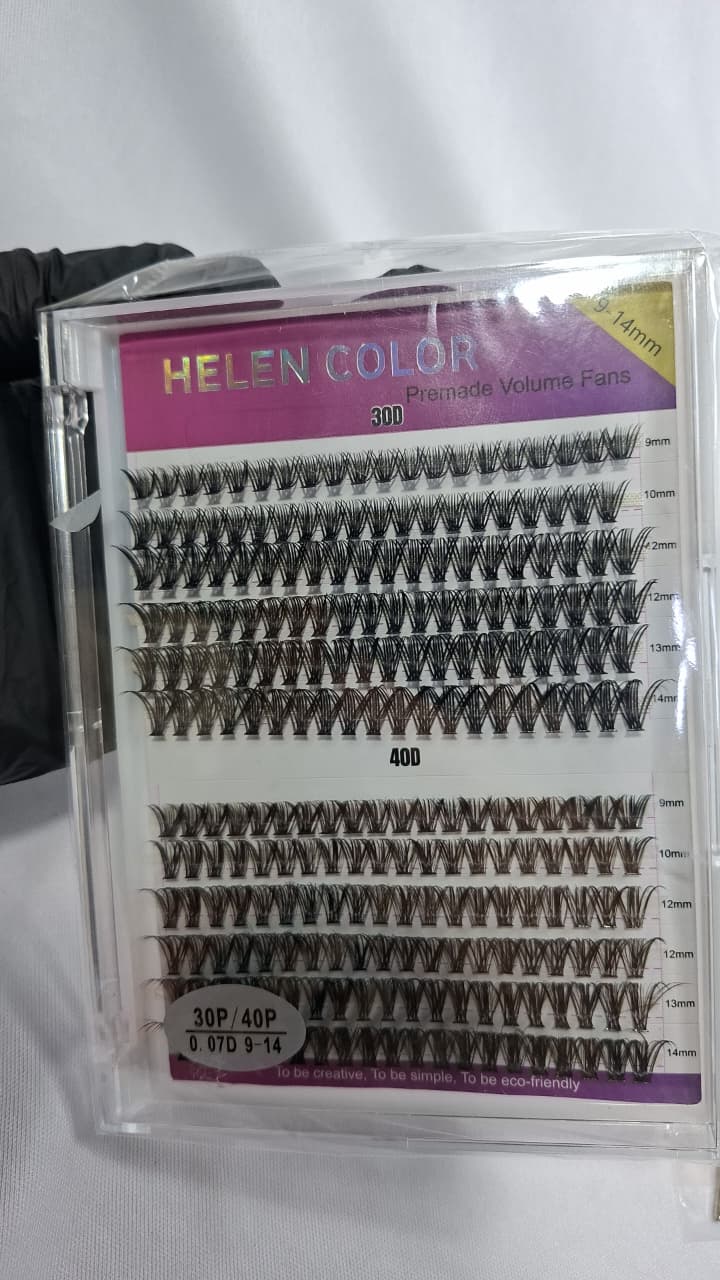 CILIOS TUFO 30P+40P 0.07D 9-14MM HELEN COLOR INVILA - Tudo para unhas em gel