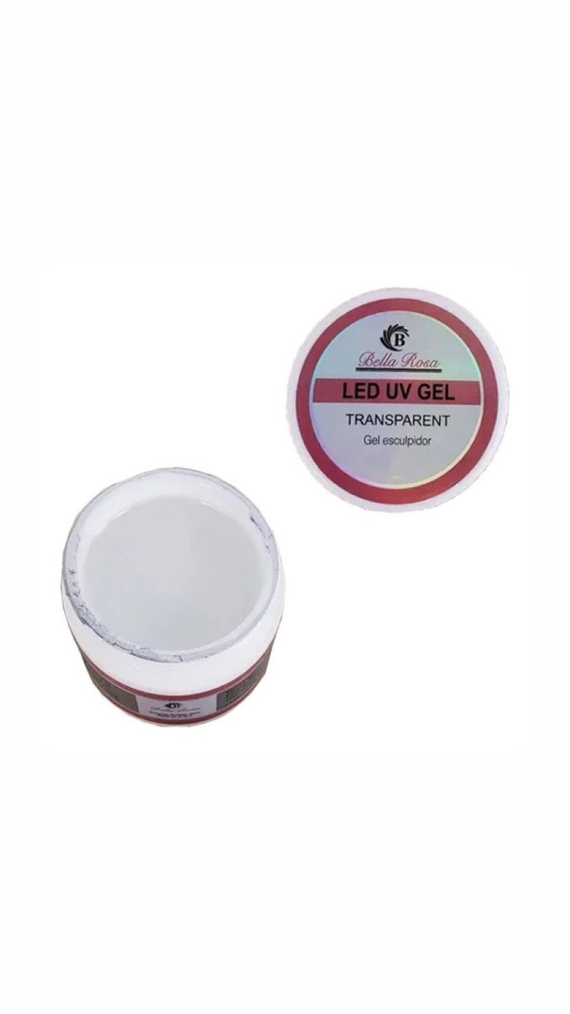 GEL BELLA ROSA LED UV TRANSPARENT 60G INVILA - Tudo para unhas em gel