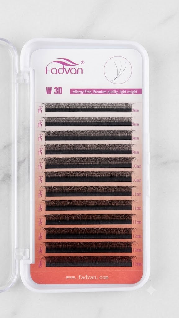 CÍLIOS LASHES 3DW 0.07D MIX 8–12 MM - FADVAN