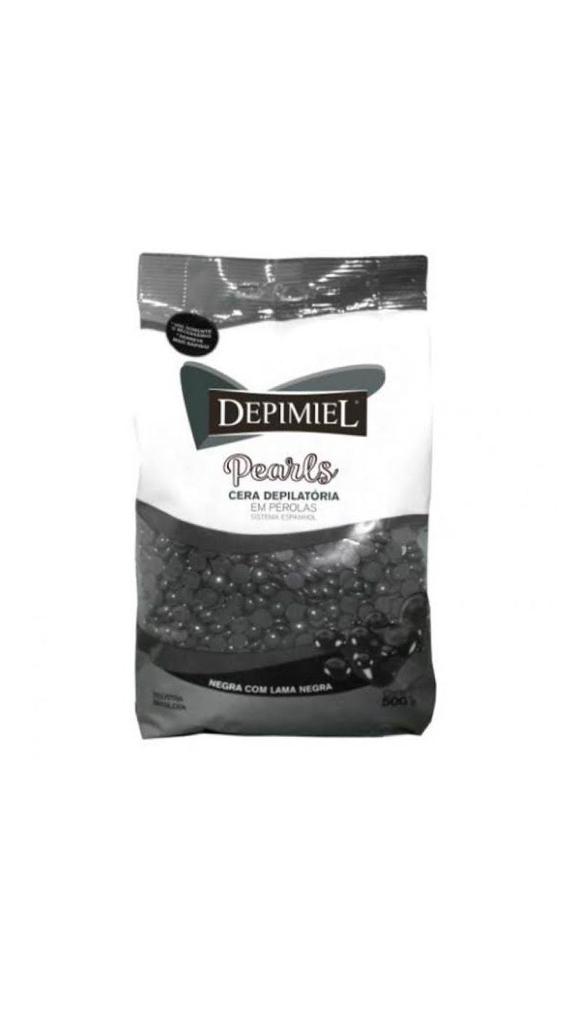 CERA DEPILATÓRIA EM PÉROLAS  COM LAMA NEGRA 500G -DEPIMIEL INVILA - Tudo para unhas em gel