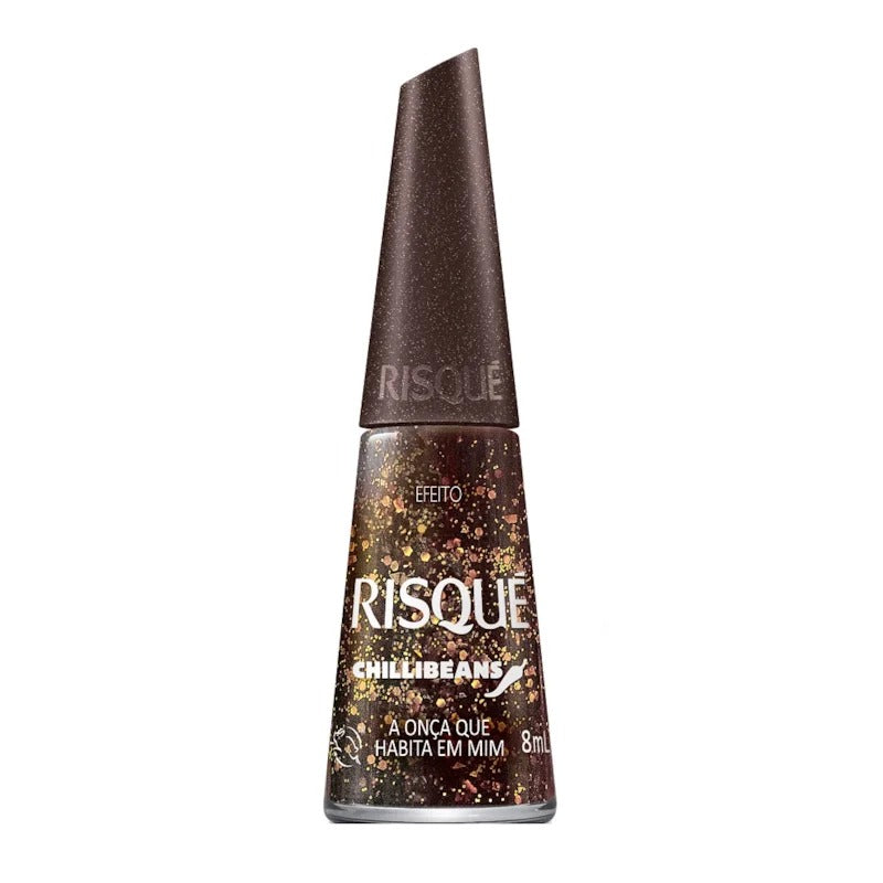 ESMALTE RISQUÉ & CHILLIBEANS A ONÇA QUE HABITA EM MIM- 8ML INVILA - Tudo para unhas em gel