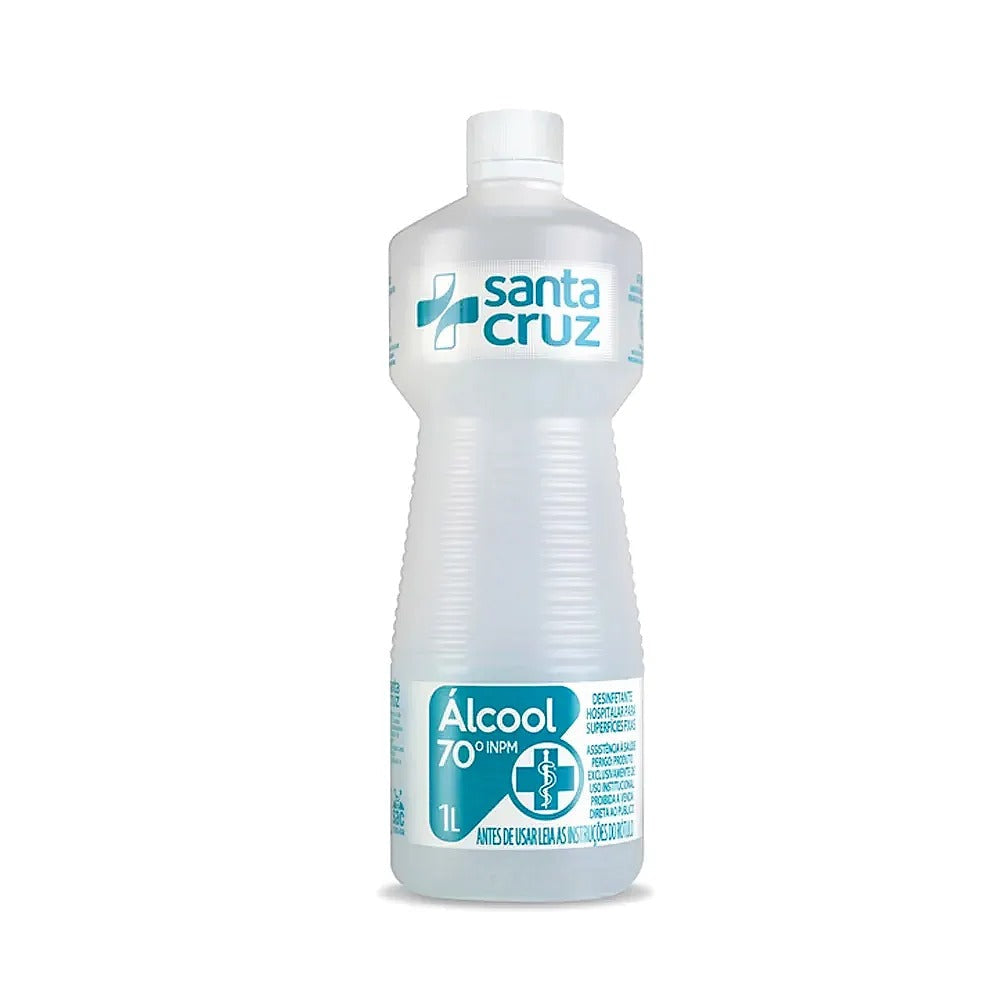 ALCOOL 70 SANTA CRUZ 1L INVILA - Tudo para unhas em gel