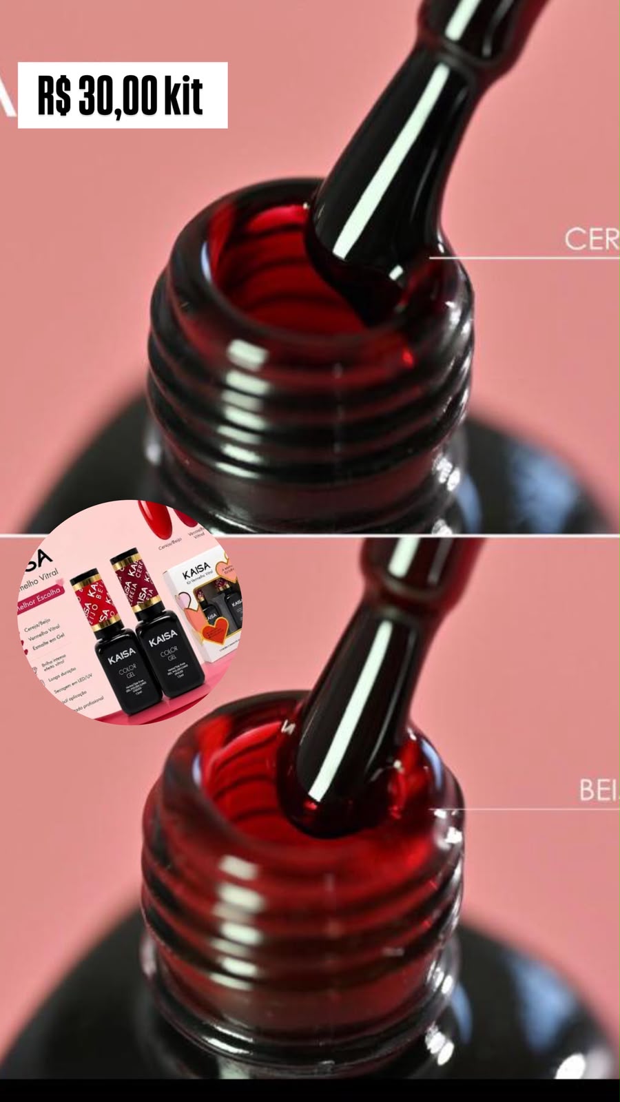 KIT ESMALTE KAISA A MELHOR ESCOLHA 2UN