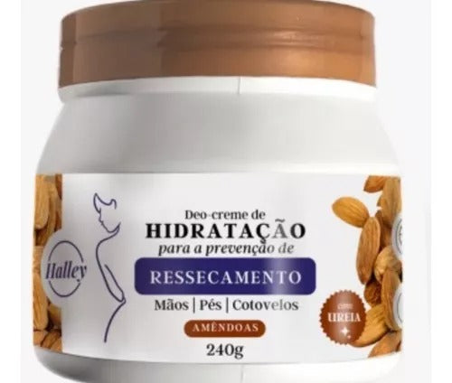 CREME DE HIDRATAÇÃO HALLEY- AMENDOA- 240g INVILA - Tudo para unhas em gel