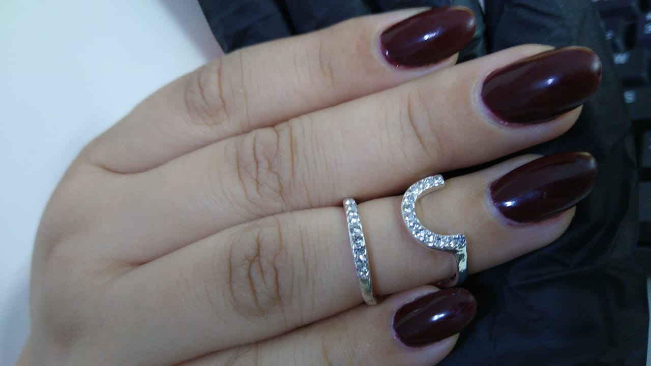 ANEL COM STRASS INVILA - Tudo para unhas em gel