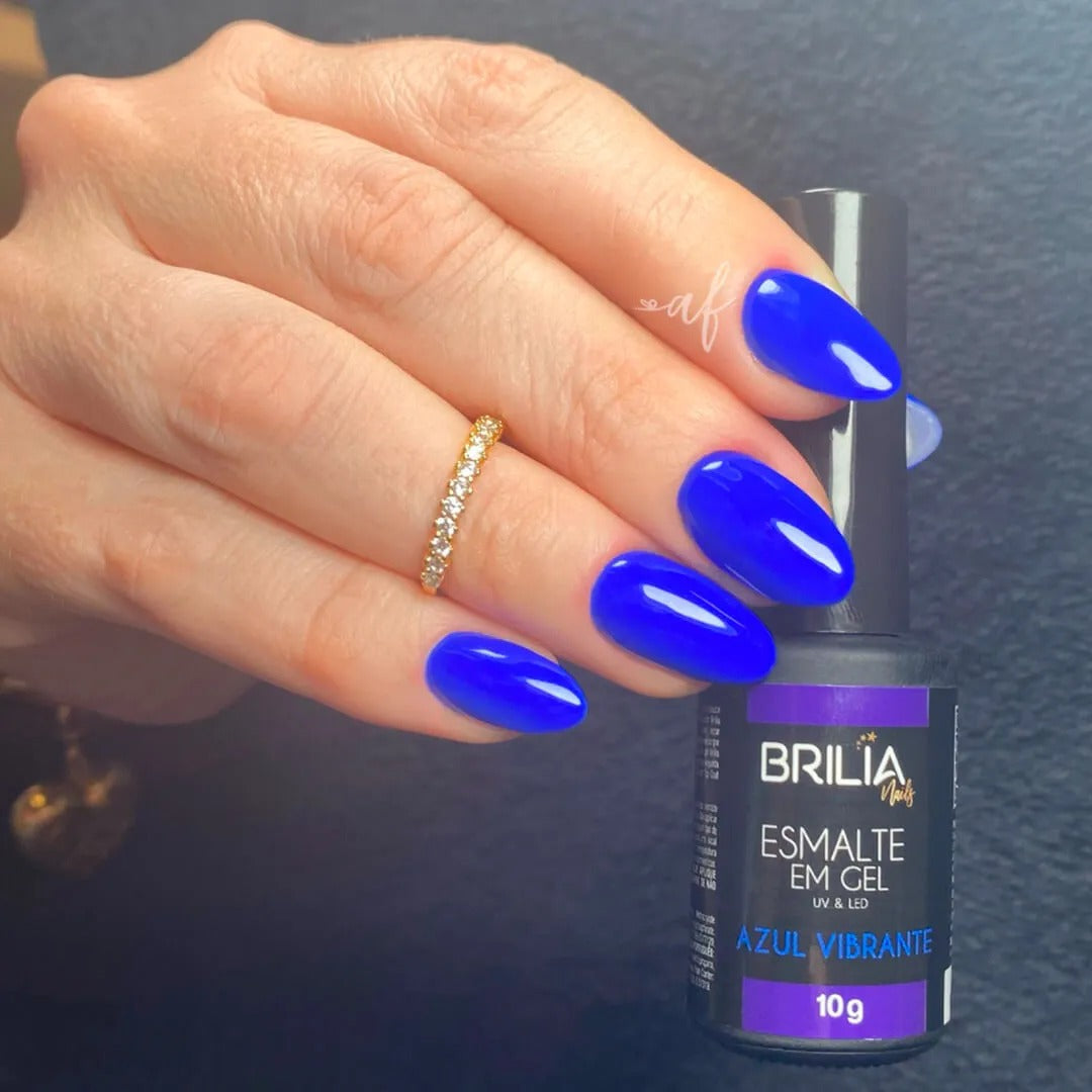 ESMALTE BRILIA AZUL VIBRANTE  10G INVILA - Tudo para unhas em gel