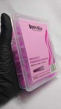 MOLDE F1 FRANCESA REVERSA BAILARINA LONGA INVILA 120PCS INVILA - Tudo para unhas em gel