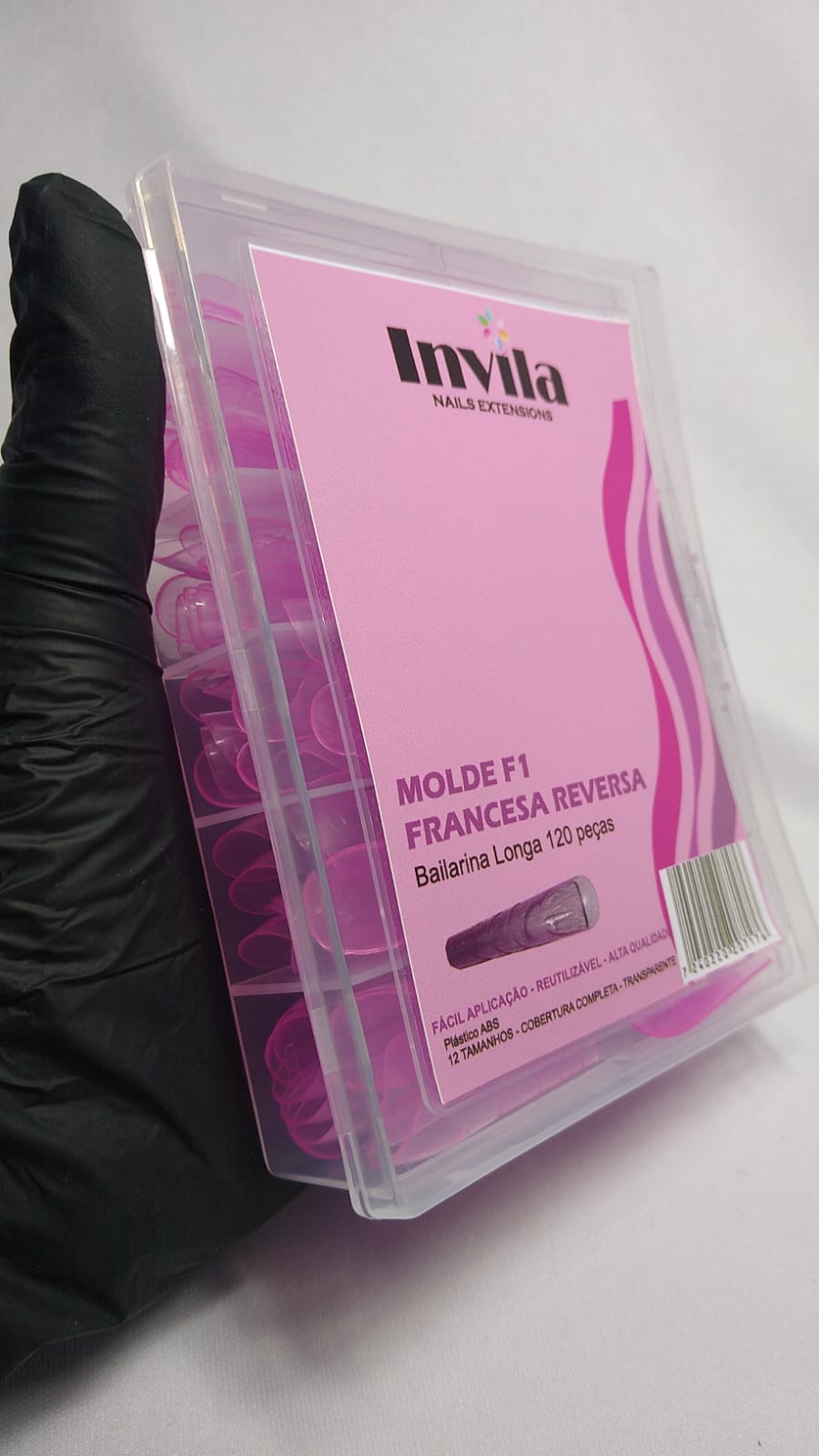 MOLDE F1 FRANCESA REVERSA BAILARINA LONGA INVILA 120PCS INVILA - Tudo para unhas em gel