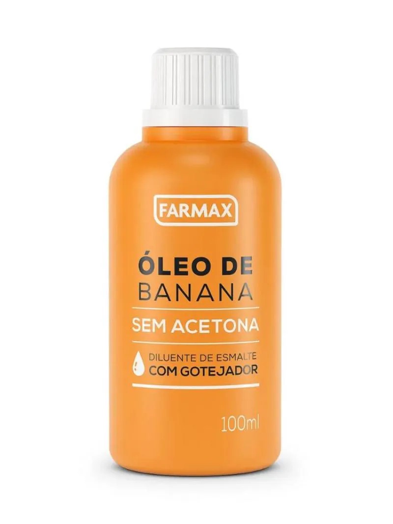 ÓLEO DE BANANA S/ ACETONA FARMAX- 100 ML INVILA - Tudo para unhas em gel