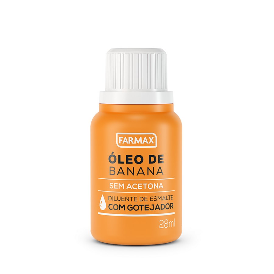 OLEO DE BANANA S/ ACETONA 28ML -  FARMAX INVILA - Tudo para unhas em gel
