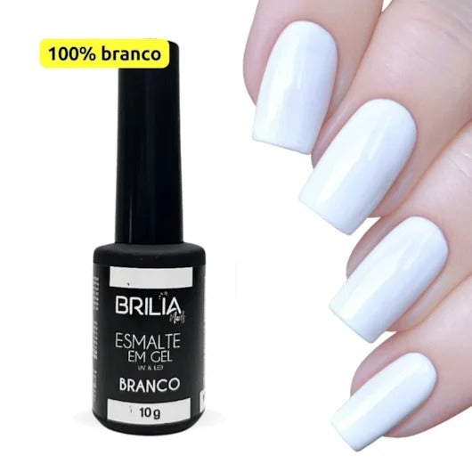 ESMALTE BRILIA BRANCO 10G INVILA - Tudo para unhas em gel