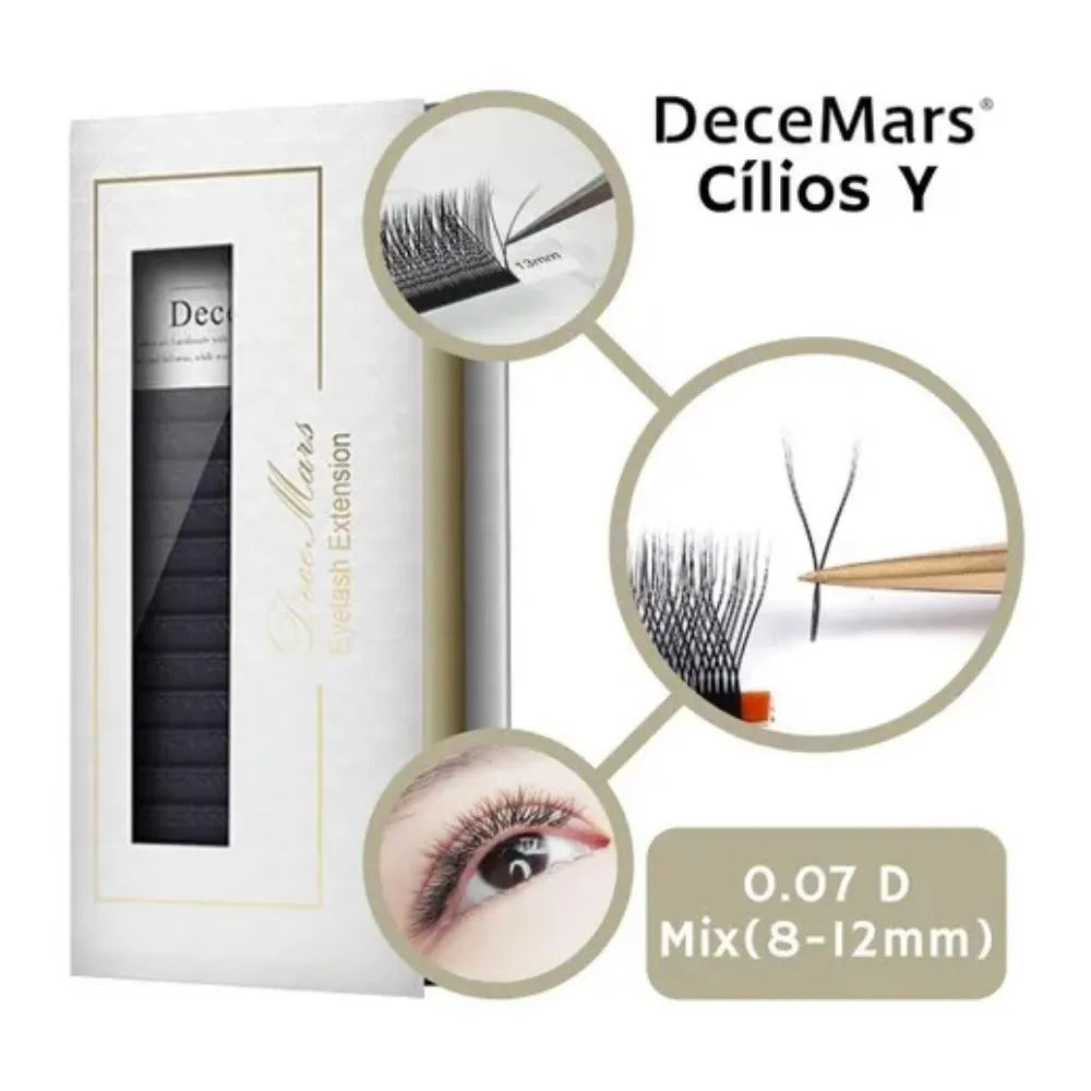 CÍLIOS DECE MARS Y MIX 0.07 D INVILA - Tudo para unhas em gel