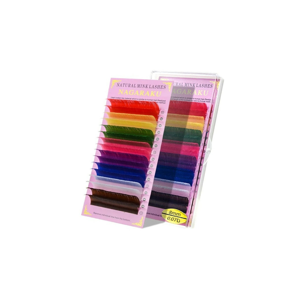 CILIO NAGARAKU COLORIDO 0.07D- 8mm INVILA - Tudo para unhas em gel