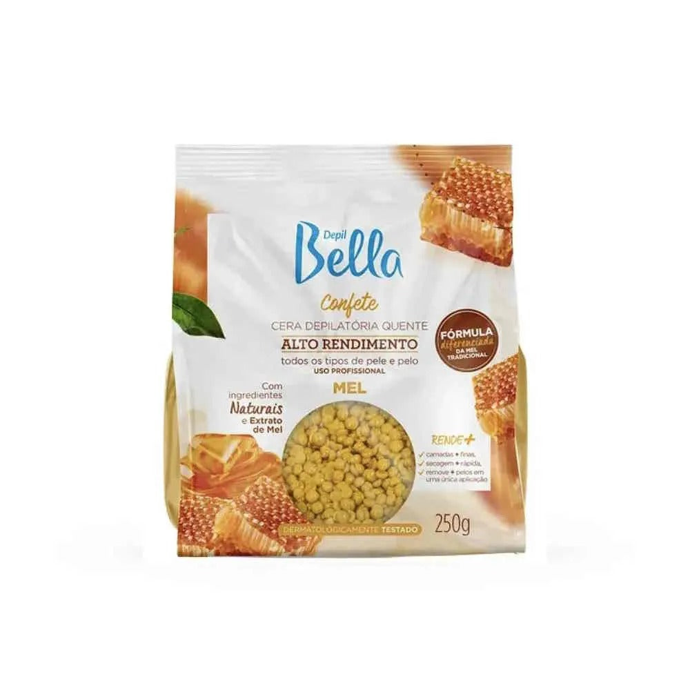 CERA CONFETE MEL DEPIL BELLA 250G INVILA - Tudo para unhas em gel