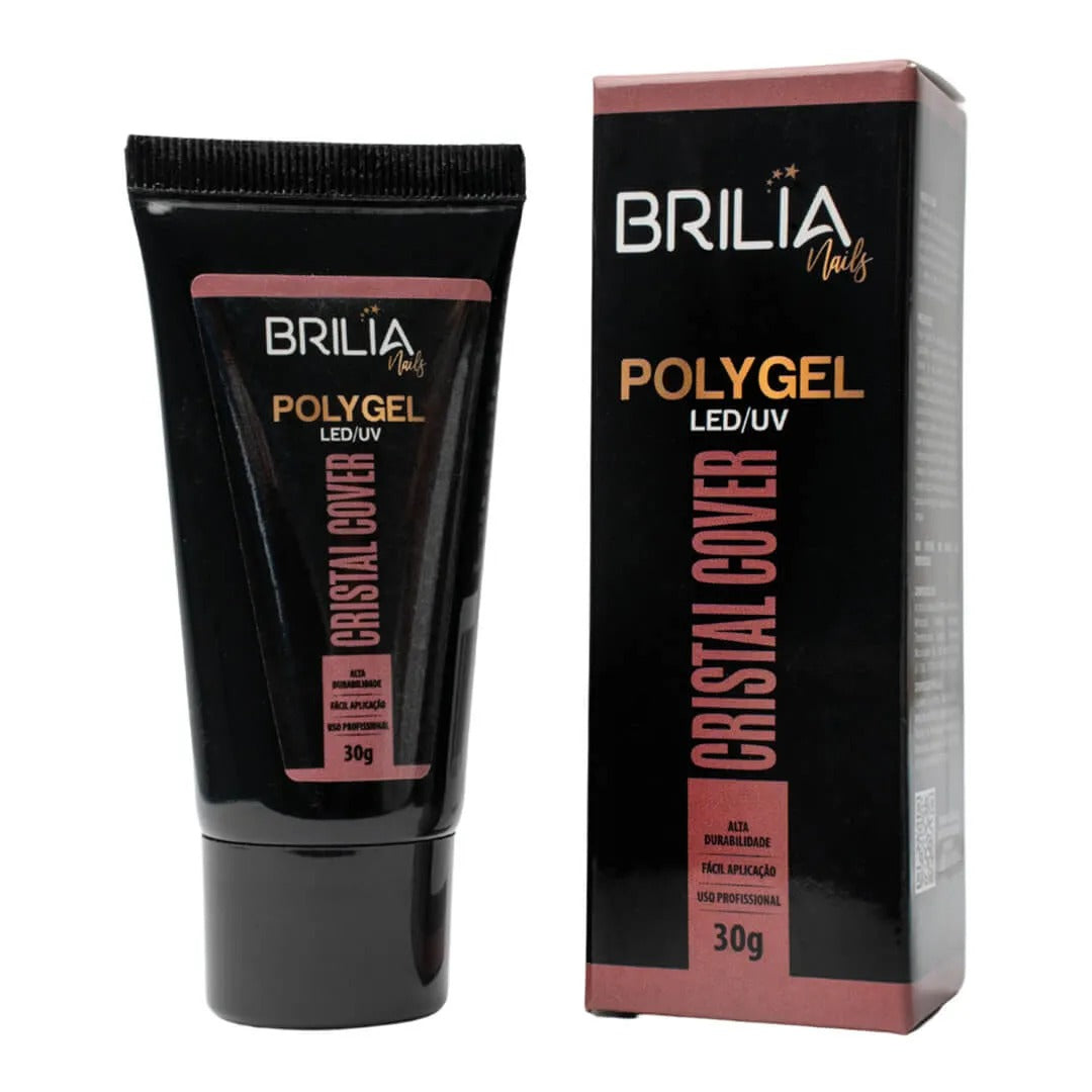 POLY GEL BRILIA CRISTAL COVER 30G INVILA - Tudo para unhas em gel