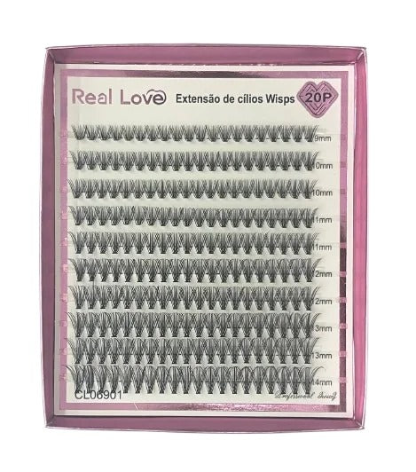 EXTENSÃO DE CÍLIOS REAL LOVE 20P 0.10D MIX 9-14mm INVILA - Tudo para unhas em gel