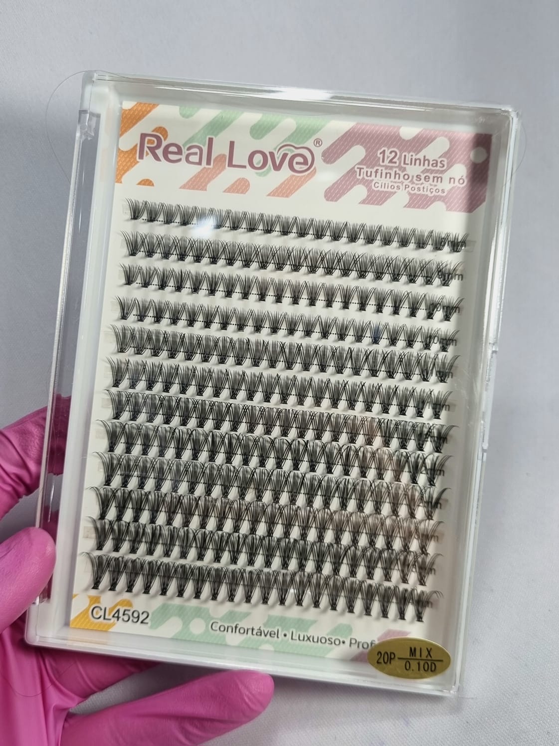 CILIOS TUFO REAL LOVE 20P 0.10D MIX 9-14mm INVILA - Tudo para unhas em gel