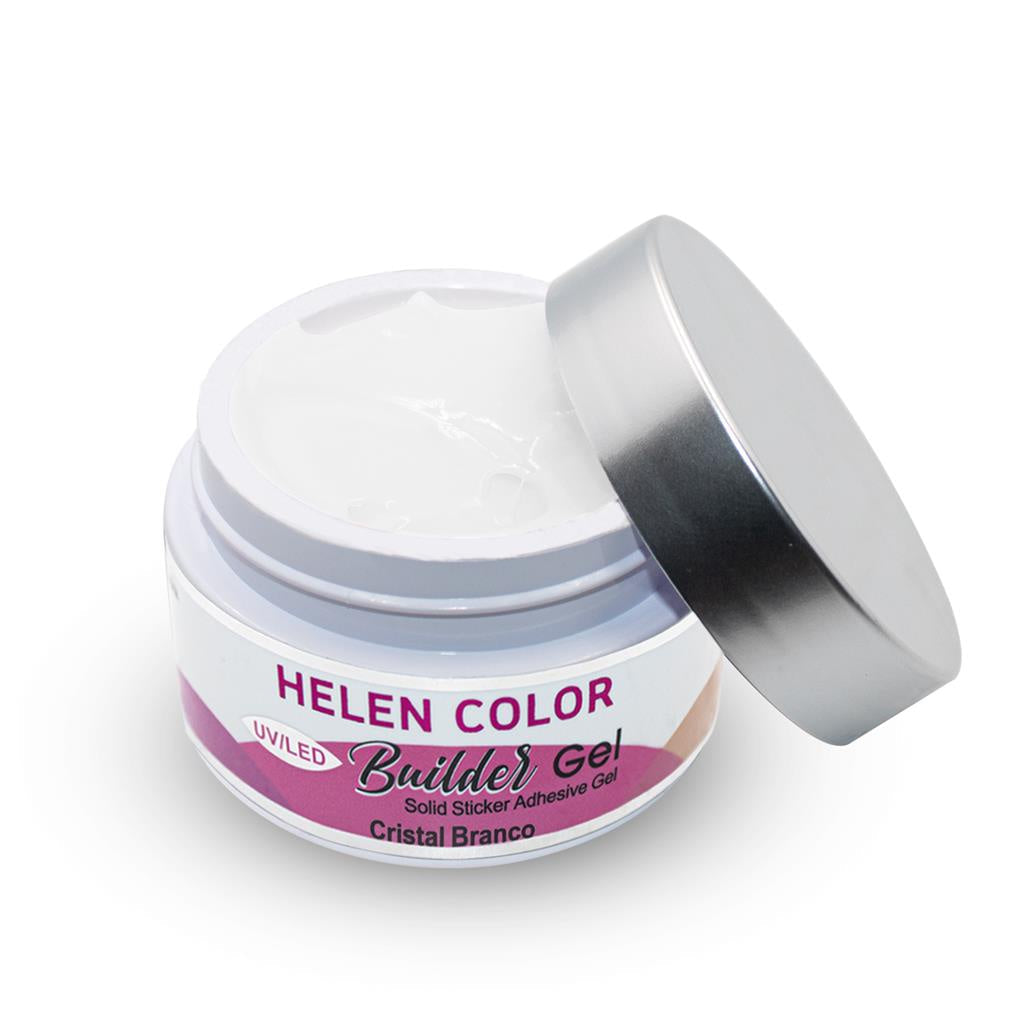 GEL HELEN COLOR CRISTAL BRANCO- 15g INVILA - Tudo para unhas em gel