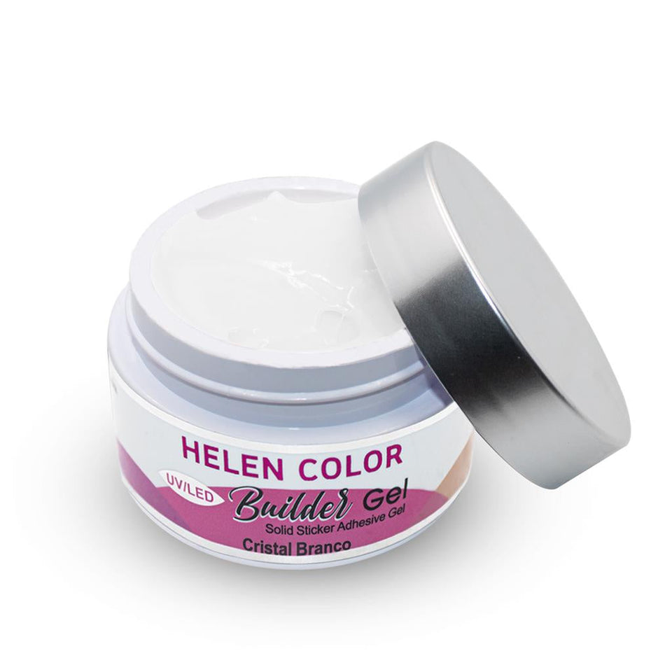 GEL HELEN COLOR CRISTAL BRANCO- 15g INVILA - Tudo para unhas em gel