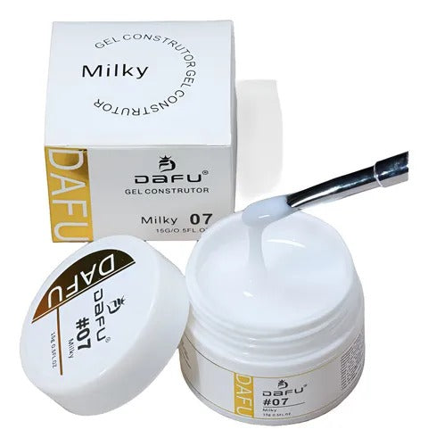 GEL CONSTRUTOR DAFU 07 MILK NE 15ML INVILA - Tudo para unhas em gel