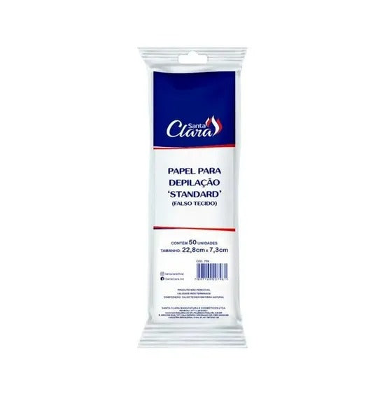 PAPEL PARA DEPILAÇÃO STANDARD 22,8CM X 7,3CM - 50 UND INVILA - Tudo para unhas em gel
