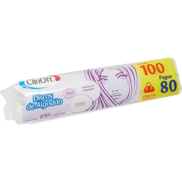 ALGODAO DE DISCO CLINOFF 100UN INVILA - Tudo para unhas em gel