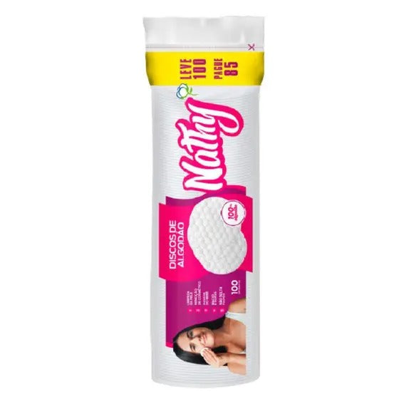 ALGODÃO DISCO 100UND -NATHY INVILA - Tudo para unhas em gel