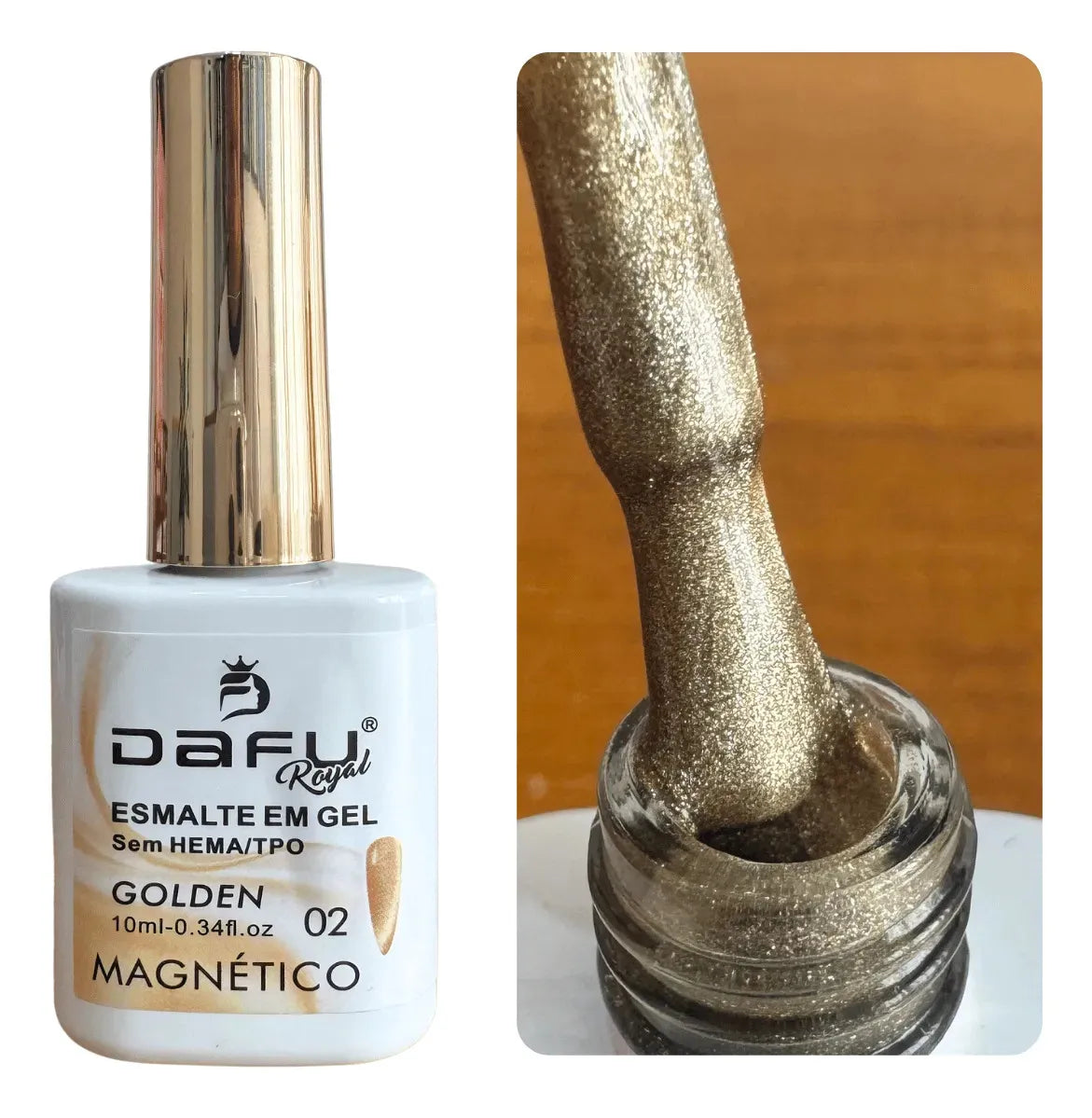 ESMALTE EM GEL MAGNETICO  DAFU - LINHA GOLDEN