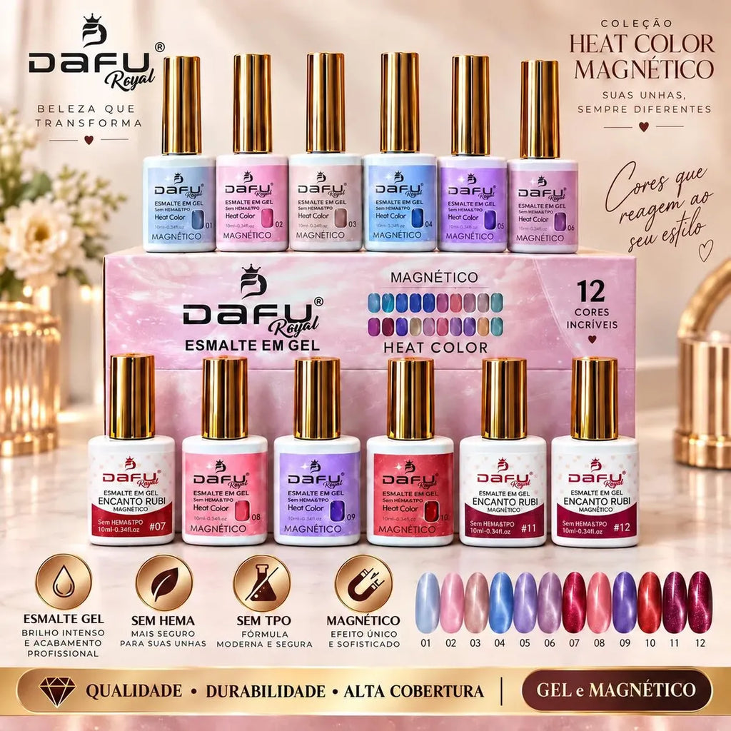 ESMALTE EM GEL LINHA HEAT COLOR - DAFU