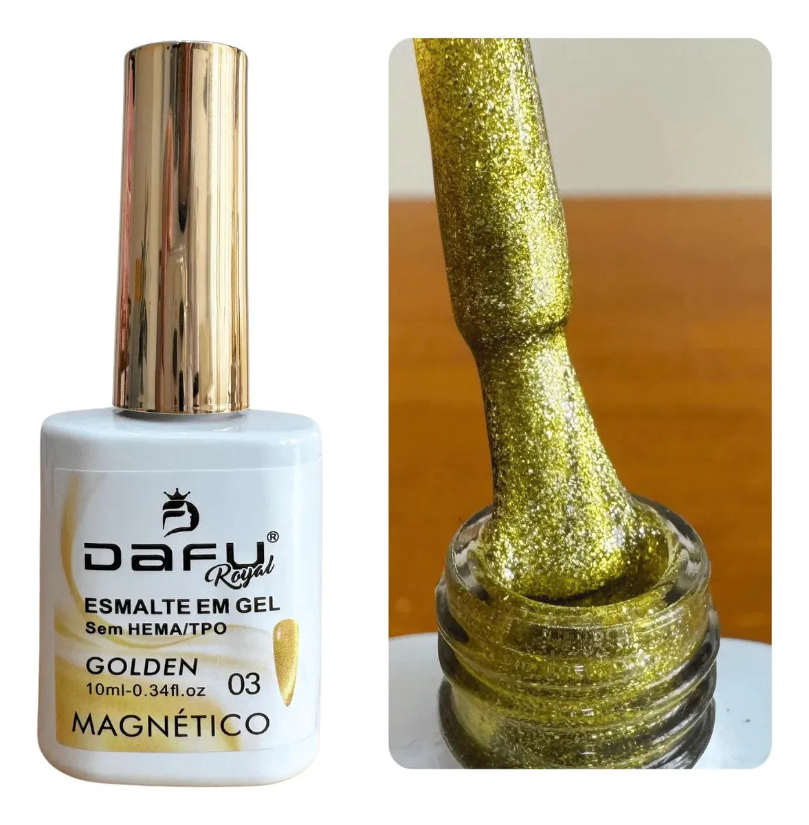 ESMALTE EM GEL MAGNETICO  DAFU - LINHA GOLDEN