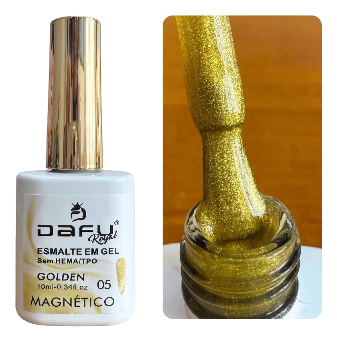 ESMALTE EM GEL MAGNETICO  DAFU - LINHA GOLDEN