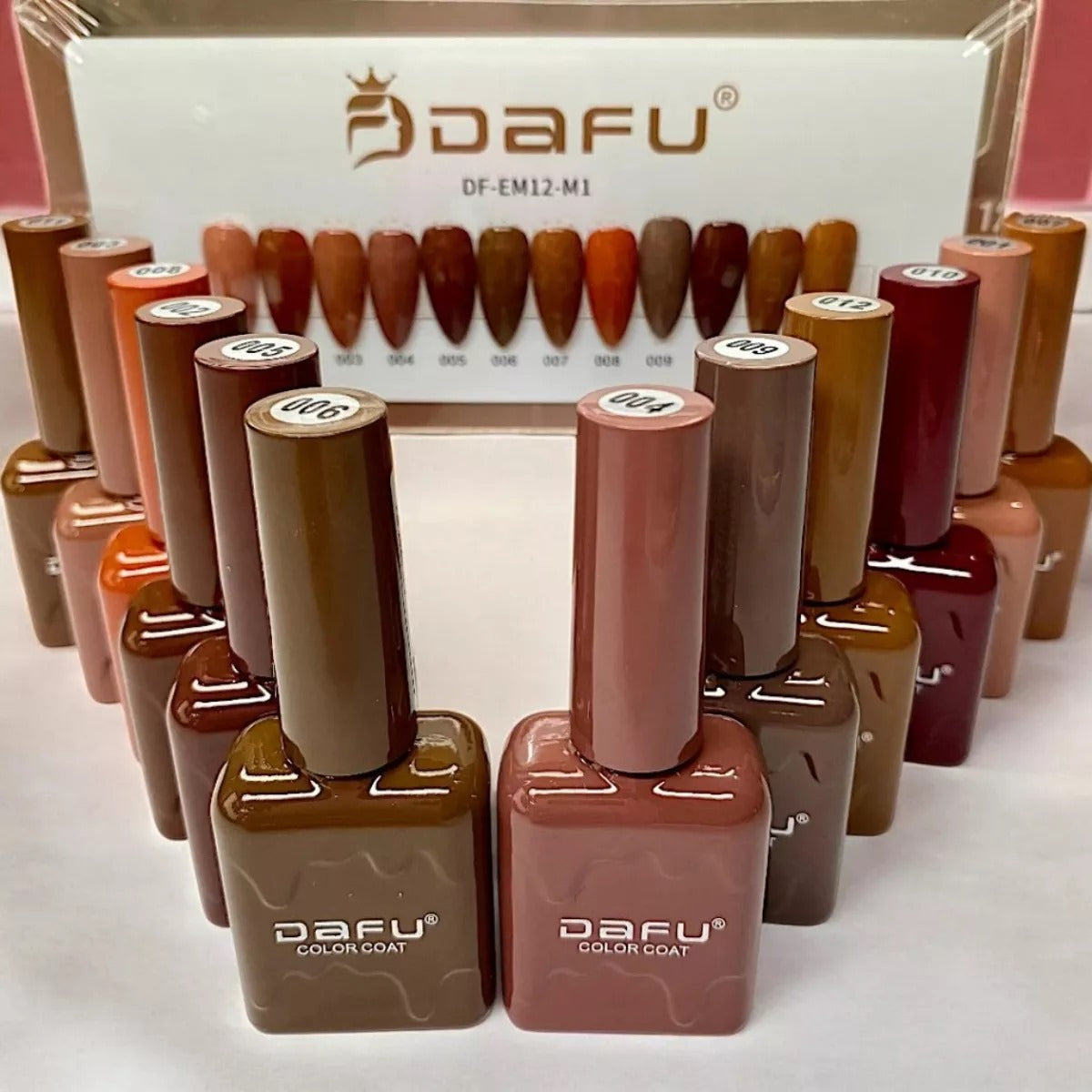 KIT ESMALTE DAFU COLOR MARROM- 10ML INVILA - Tudo para unhas em gel
