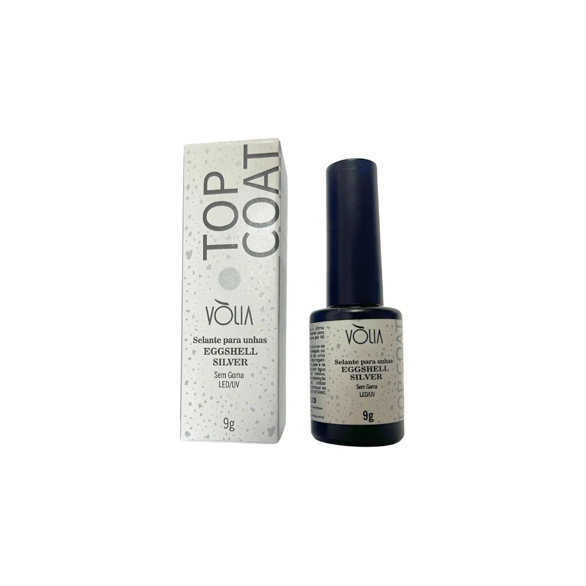 TOP COAT EGGSHELL SILVER VOLIA- 9g INVILA - Tudo para unhas em gel