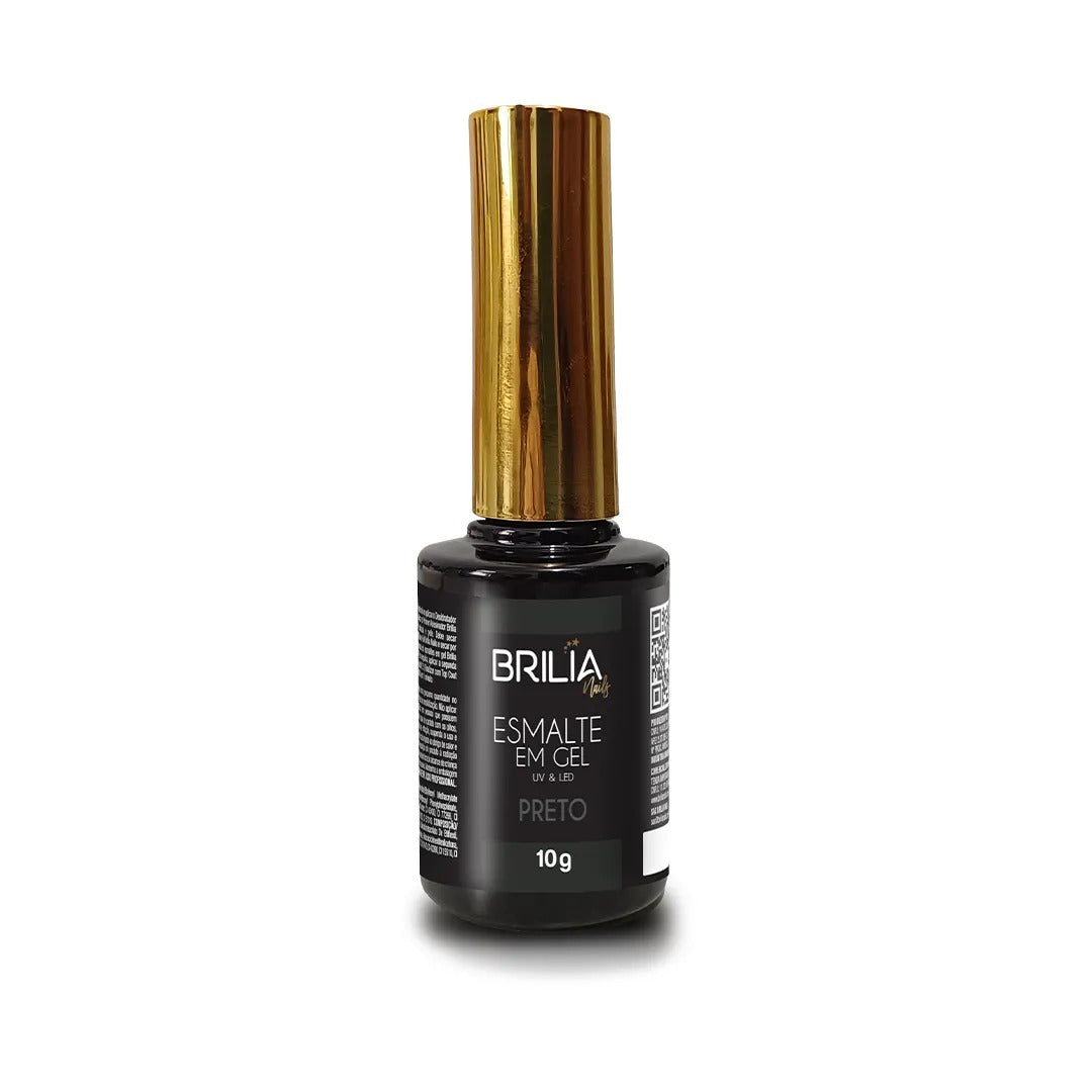 ESMALTE BRILIA PRETO 10g INVILA - Tudo para unhas em gel