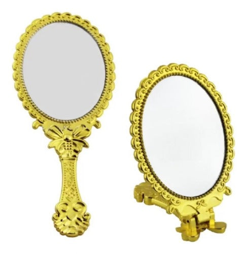 ESPELHO DE MÃO AMIGOLD- DOURADO INVILA - Tudo para unhas em gel