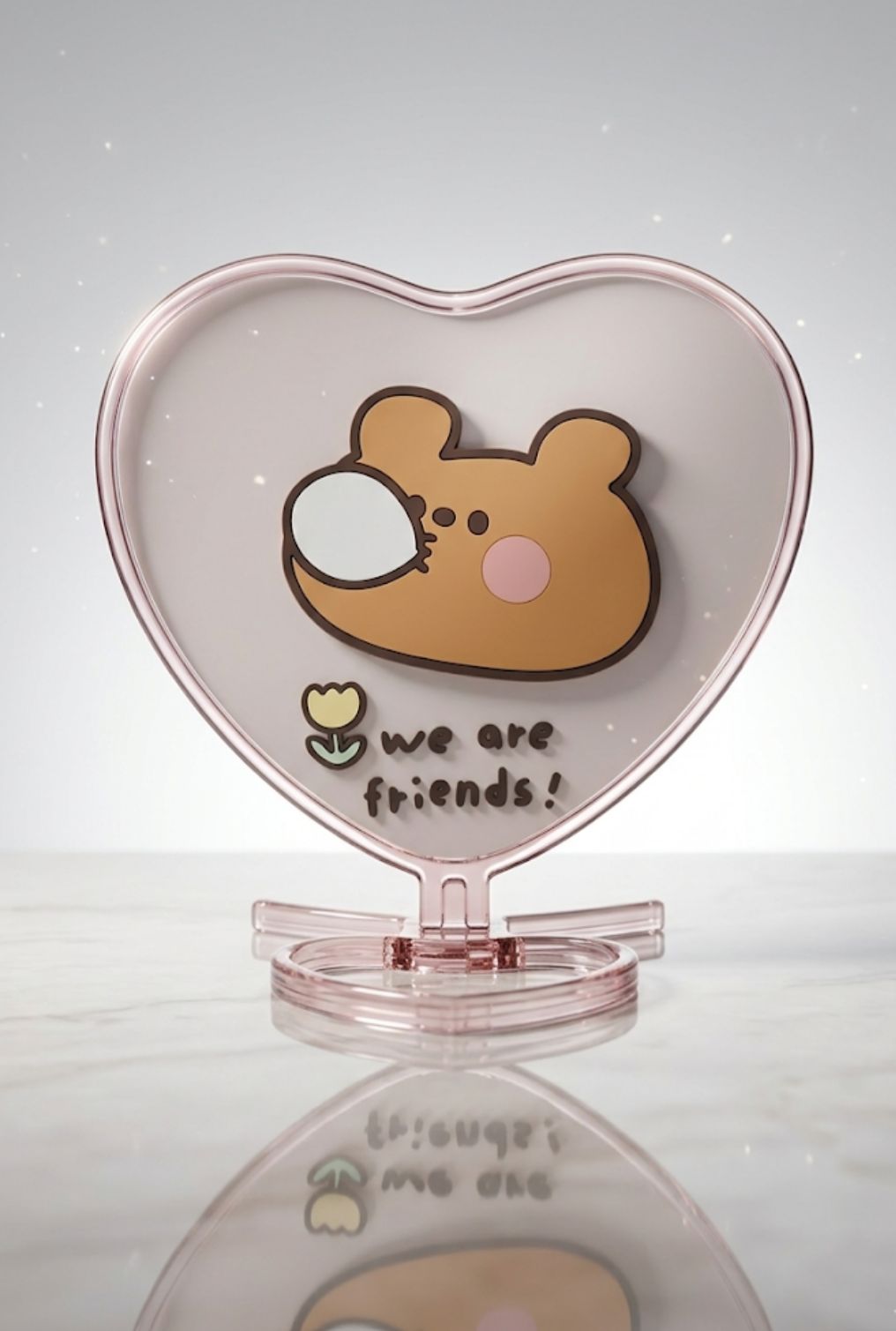 ESPELHO CORACAO WE ARE FRIENDS URSO