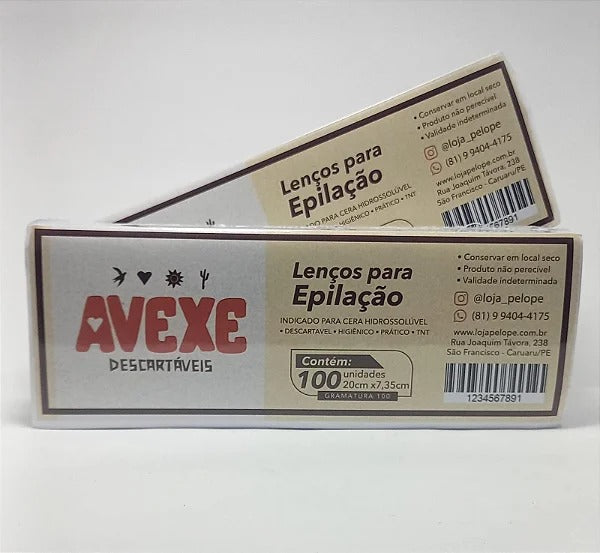 LENÇO EPILACÃO AVEXE- 100UN INVILA - Tudo para unhas em gel