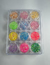 KIT GLITTER FLOCADO  PEQUENO- 12 UND INVILA - Tudo para unhas em gel
