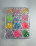 KIT GLITTER FLOCADO  PEQUENO- 12 UND INVILA - Tudo para unhas em gel